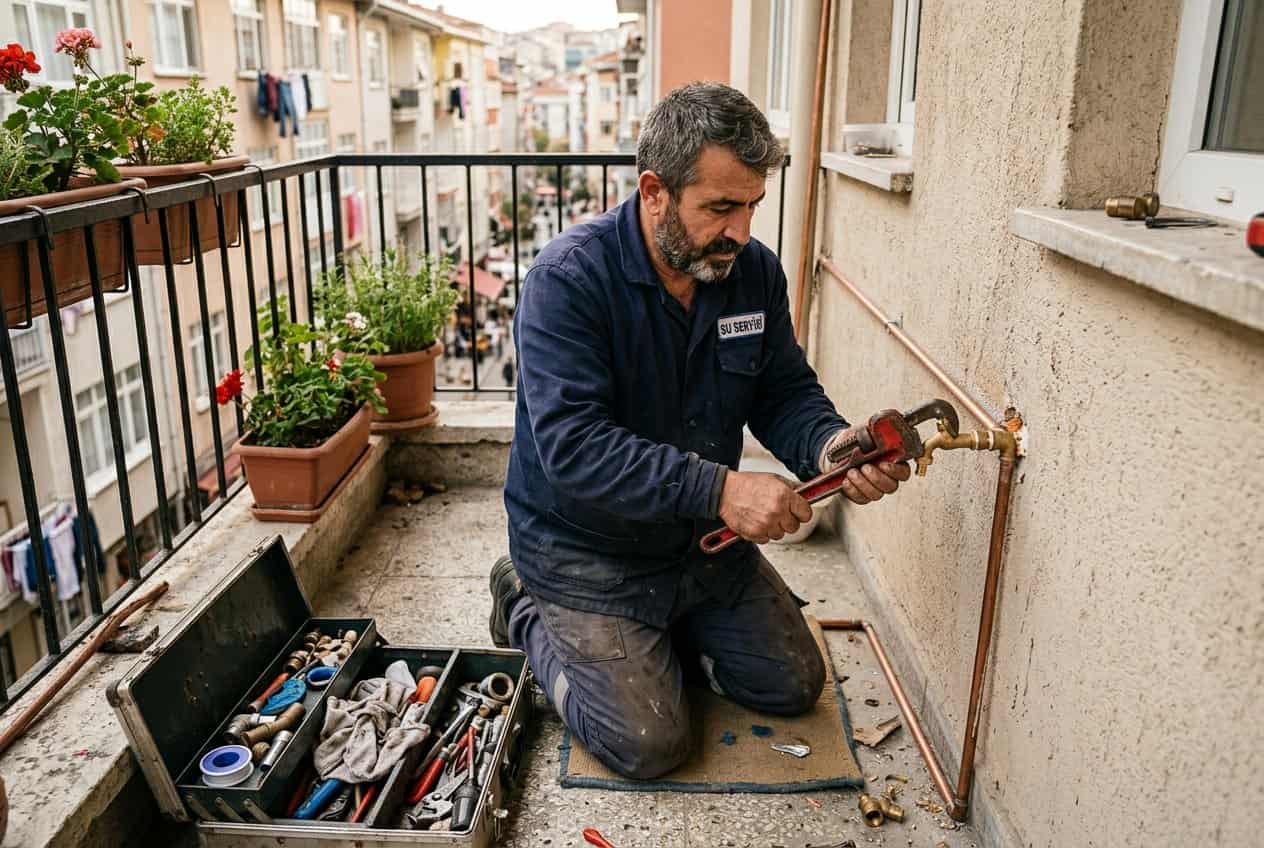 Duş bataryasında düşük basınç için bağlantı kontrolü