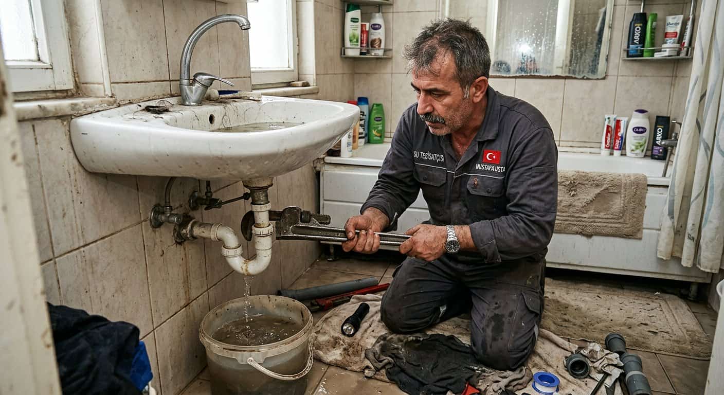 Duş bataryasında düşük basınç için tesisat gözlemi